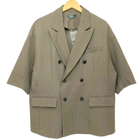 クレイル CLEL Back Brushed TR Double Breasted Short Sleeve Tailored Jacket メンズ import:XS