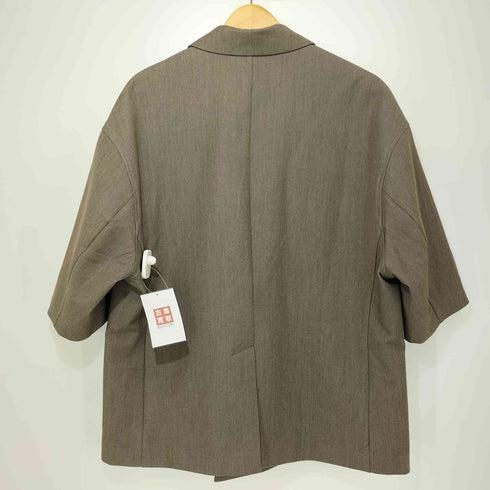 クレイル CLEL Back Brushed TR Double Breasted Short Sleeve Tailored Jacket メンズ import:XS
