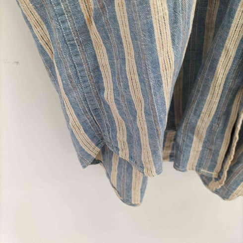 ノーティカ NAUTICA 80-90s ストライプ柄 ロゴ刺繍 ボタンダウンロングスリーブシャツ メンズ import:L