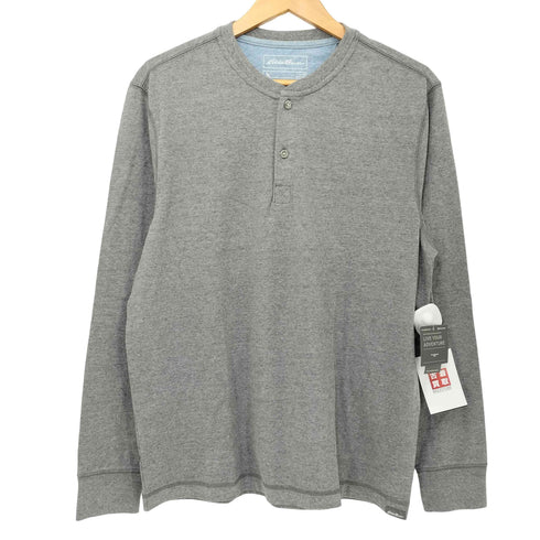 エディーバウアー Eddie Bauer L/S ヘンリーネックTシャツ メンズ import:M