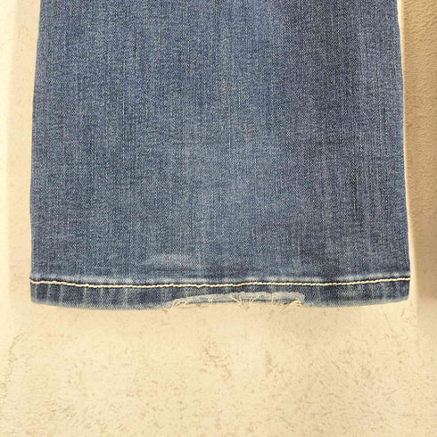 ラインストーン クロス刺繍 フレアデニムパンツ Y2K レディース S