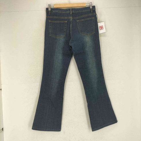 ラインストーンフレアデニムパンツ Y2K レディース