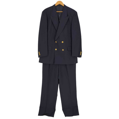 スタンリーブラッカー stanley blacker 金ボタン 紺ブレ ダブルブレスト セットアップ メンズ 100 AB7