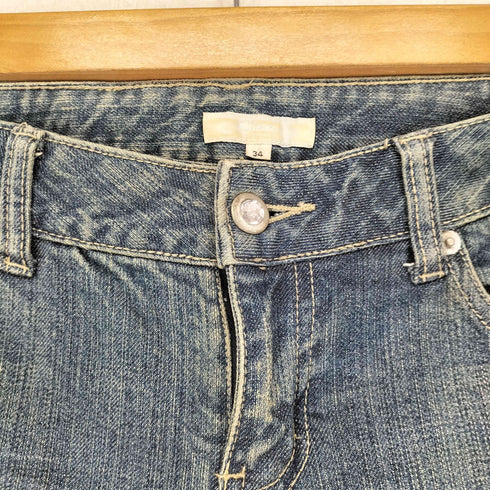 ラメ加工フレアデニムパンツ Y2K レディース 34