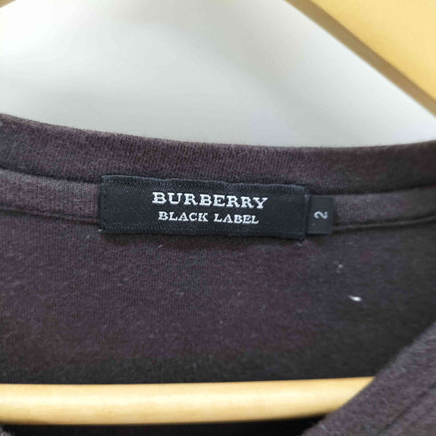 バーバリーブラックレーベル BURBERRY BLACK LABEL ホース刺繍 ショルダーノバチェック Vネックカットソー レディース 2