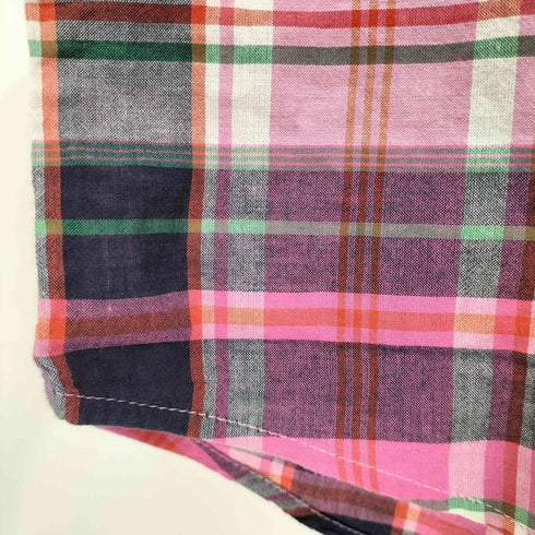 ランズエンド LANDS END BD S/S チェックシャツ メンズ import:M