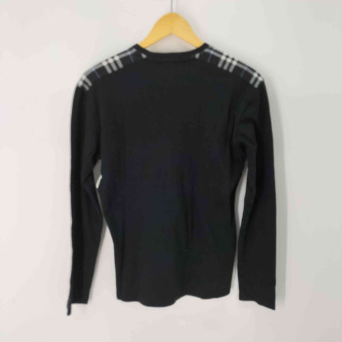 バーバリーブラックレーベル BURBERRY BLACK LABEL ホース刺繍 ショルダーノバチェック Vネックカットソー メンズ 2