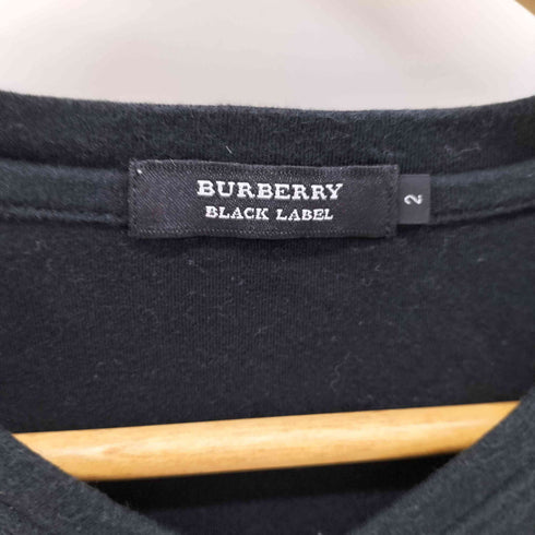 バーバリーブラックレーベル BURBERRY BLACK LABEL ホース刺繍 ショルダーノバチェック Vネックカットソー メンズ 2