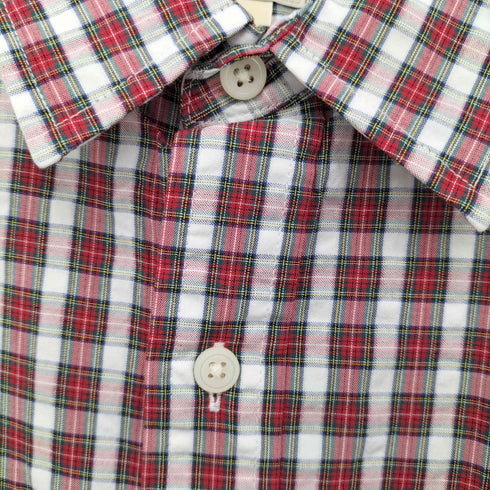 エルエルビーン L.L.Bean SLIGHTLY FITTED S/S チェックシアサッカーシャツ メンズ import:M