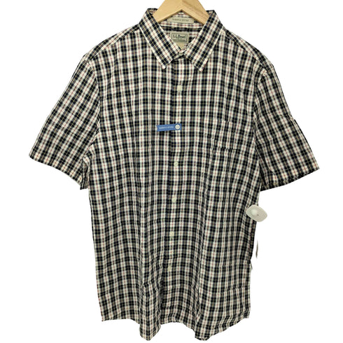 エルエルビーン L.L.Bean SLIGHTLY FITTED S/S チェックシアサッカーシャツ メンズ import:M