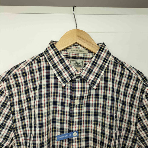 エルエルビーン L.L.Bean SLIGHTLY FITTED S/S チェックシアサッカーシャツ メンズ import:M