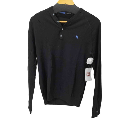 バーバリーブラックレーベル BURBERRY BLACK LABEL ホース刺繍 ヘンリーネックニット レディース 2