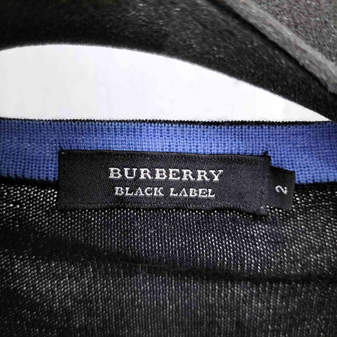 バーバリーブラックレーベル BURBERRY BLACK LABEL ホース刺繍 ヘンリーネックニット レディース 2
