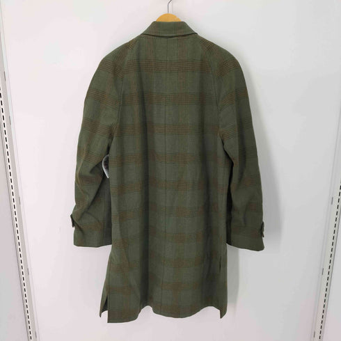 GREEN CLOTHIERS 推定60-70s USA製 Amalgamated Clothing Workers of America チェック柄 ステンカラーコート メンズ