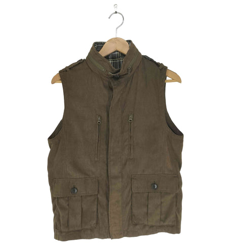 コムサイズム COMME CA ISM 裏地チェックジップベスト Y2K メンズ M