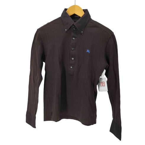 バーバリーブラックレーベル BURBERRY BLACK LABEL ホース刺繍 鹿の子ドッキングシャツ メンズ 2