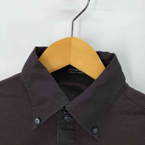バーバリーブラックレーベル BURBERRY BLACK LABEL ホース刺繍 鹿の子ドッキングシャツ メンズ 2