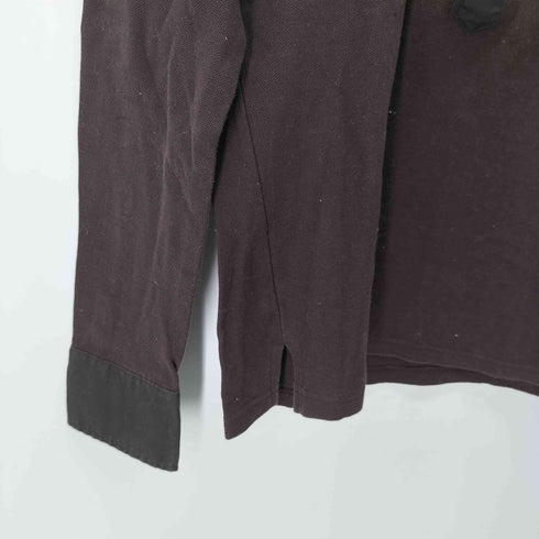 バーバリーブラックレーベル BURBERRY BLACK LABEL ホース刺繍 鹿の子ドッキングシャツ メンズ 2