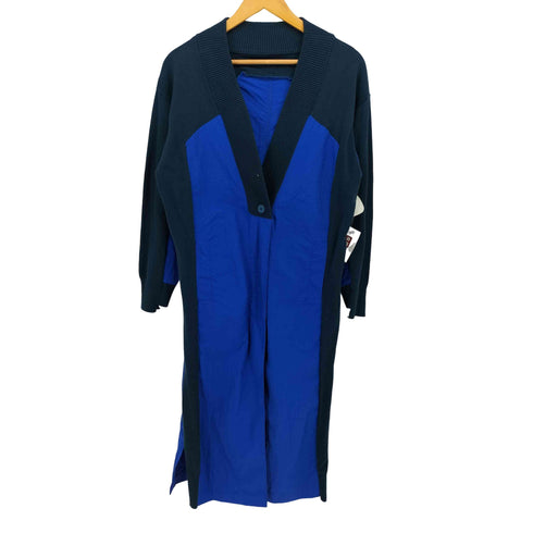 コイビトミサキ koibito misaki ニット ナイロン 切り替え 1B ロング カーディガン コート レディース M-L