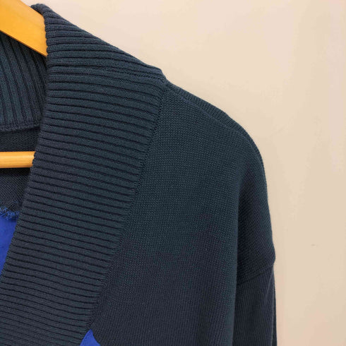 コイビトミサキ koibito misaki ニット ナイロン 切り替え 1B ロング カーディガン コート レディース M-L