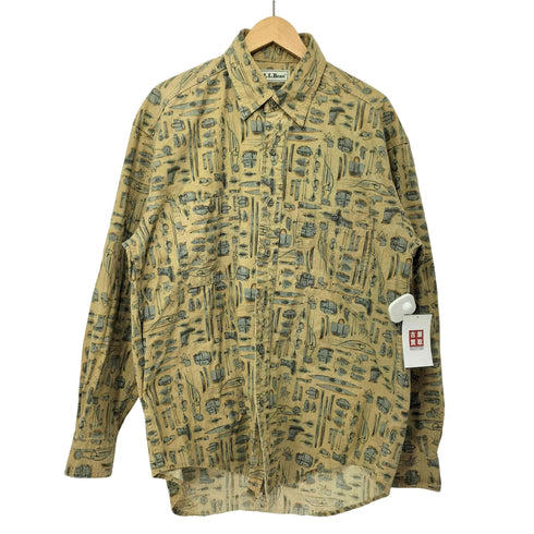 エルエルビーン L.L.Bean 70-80S 総柄 L/S シャツ メンズ import:M