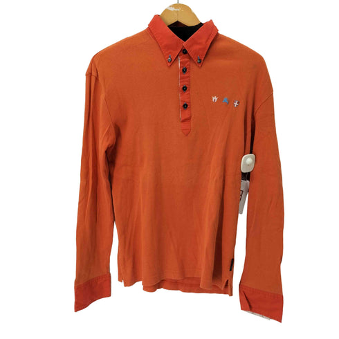 バーバリーブラックレーベル BURBERRY BLACK LABEL ホース刺繍 リブニット ドッキングシャツ メンズ 2