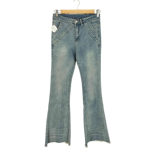 デザインフレアデニムパンツ レディース M