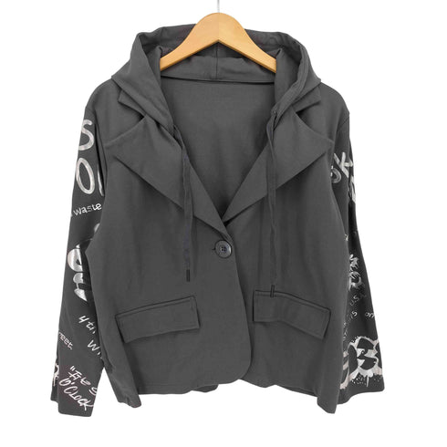 コイビトミサキ koibito misaki バブーシュカ付 メタリックプリント 1Bジャケット レディース