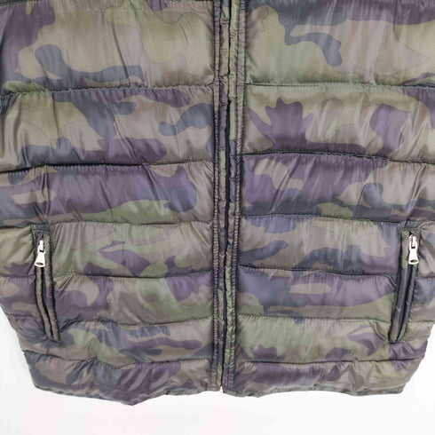 ザラ ZARA ジップアップ 中綿 ベスト カモ メンズ import:L