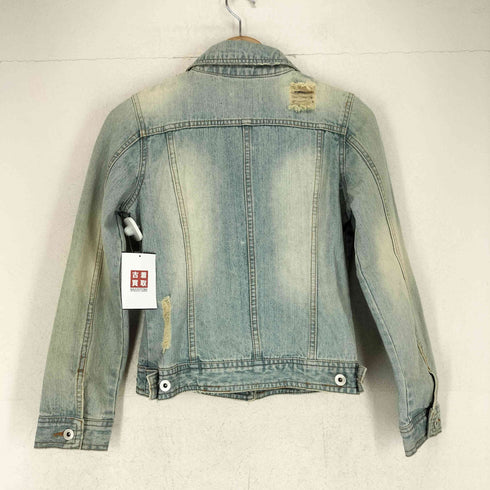 マルチカラーラインストーンデニムジャケット Y2K レディース M