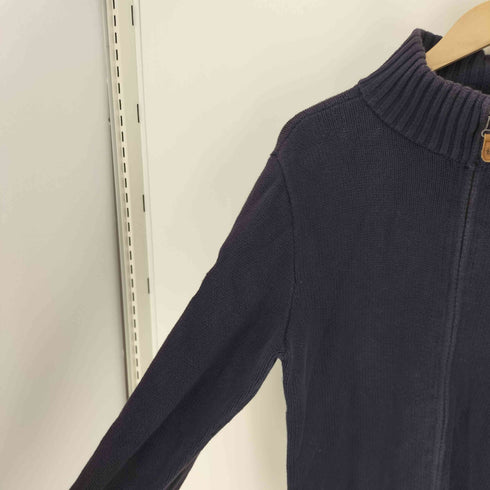 ポロバイラルフローレン Polo by RALPH LAUREN 90S ビックポニー 刺繍 ボトルネック ジップアップ ニット カーディガン ジャケット ユニセックス メンズ import:XL