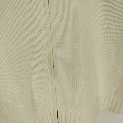 ポロバイラルフローレン Polo by RALPH LAUREN 90S ビックポニー 刺繍 ボトルネック ジップアップ ニット カーディガン ジャケット ユニセックス メンズ import:XL