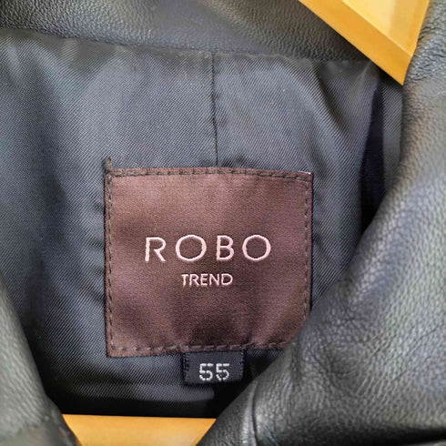 ロボ ROBO SHEEP LEATHER ダブルライダースジャケット レディース import:S