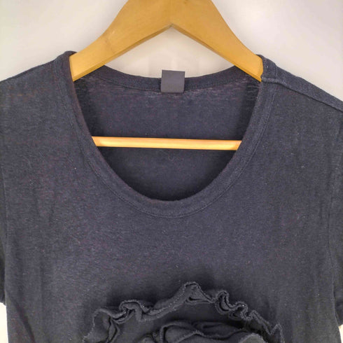 ワイズ Ys フリル 花 クルーネックTシャツ レディース JPN:2