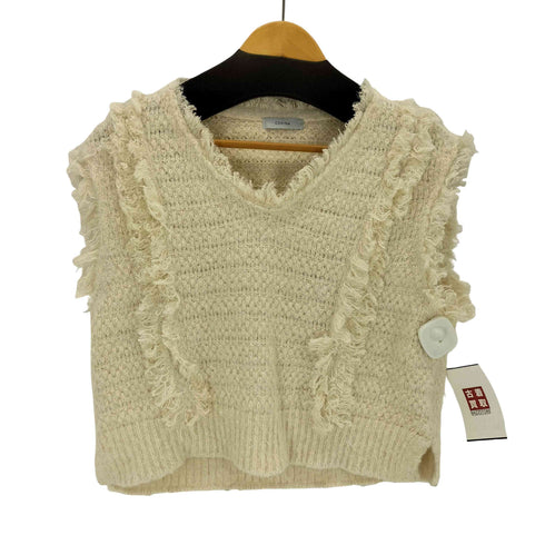 コヒナ COHINA ラメミックスフリンジベスト レディース ONE SIZE