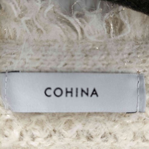 コヒナ COHINA ラメミックスフリンジベスト レディース ONE SIZE