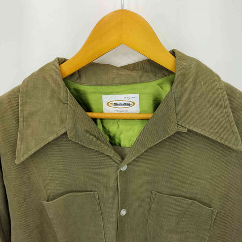 マンハッタン Manhattan 60s コーデュロイ 開襟 オープンカラー シャツ メンズ import:XL