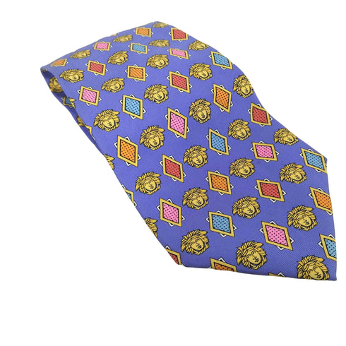 ジャンニヴェルサーチ GIANNI VERSACE 総柄シルクネクタイ メンズ