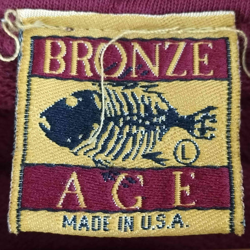 ブロンズ BRONZE 90s AGE USA製 両面プリント プルオーバーパーカー メンズ