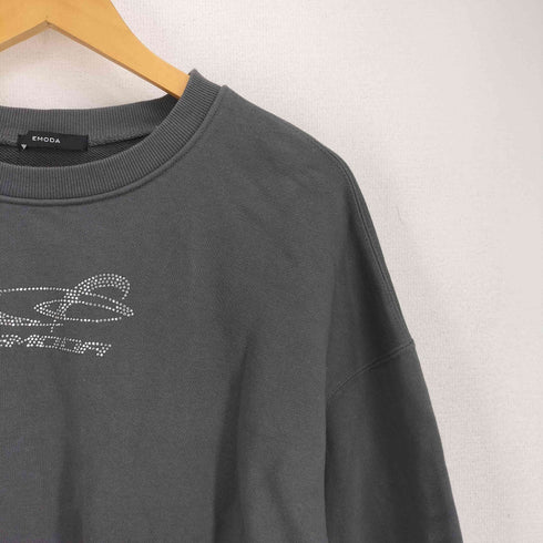 エモダ EMODA STONE LOGO SHORT SWEAT レディース FREE