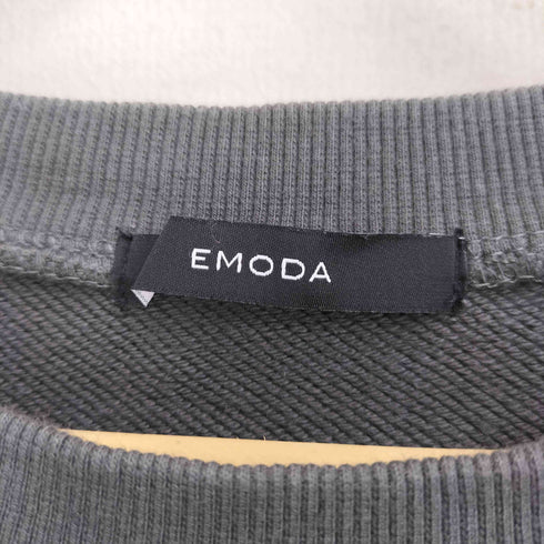 エモダ EMODA STONE LOGO SHORT SWEAT レディース FREE