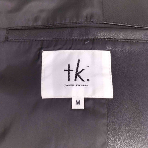 ティーケータケオキクチ tk. TAKEO KIKUCHI シンセティックレザーダブルライダースジャケット メンズ JPN:M