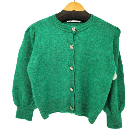 ザラ ZARA 花ボタン カーディガン レディース import:S