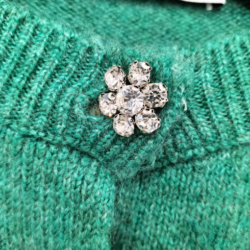 ザラ ZARA 花ボタン カーディガン レディース import:S