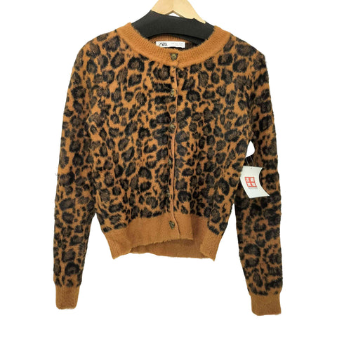 ザラ ZARA レオパード柄 カーディガン レディース import:S