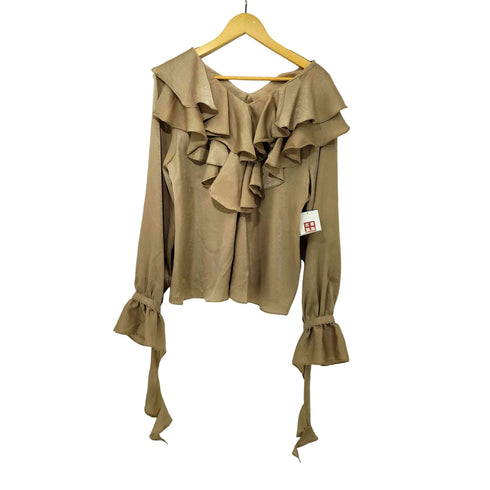 フリルデザイン L/S ブラウス レディース