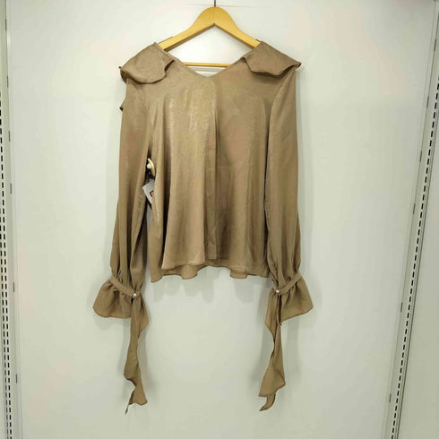 フリルデザイン L/S ブラウス レディース