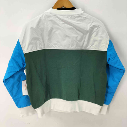 チャンピオン Champion 刺繍ロゴ 異素材 切替 クルーネックスウェット レディース M