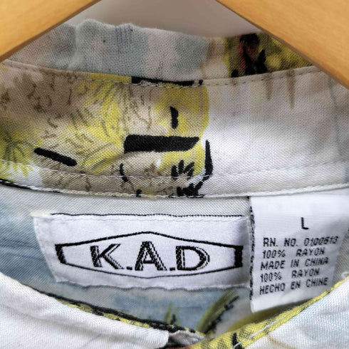 k.a.d レーヨン アロハシャツ メンズ import:L