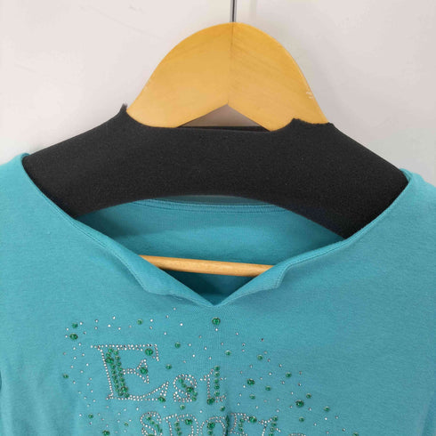 Est sports ラインストーン ギャザー ピチT Tシャツ レディース JPN:M